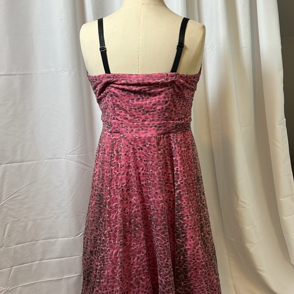 Betsy Johnson (for Torrid) Pink Leopard Mesh and Tulle Dress Size 12 - Picture 4 of 4